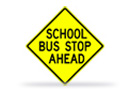 School Bus Stop Ahead